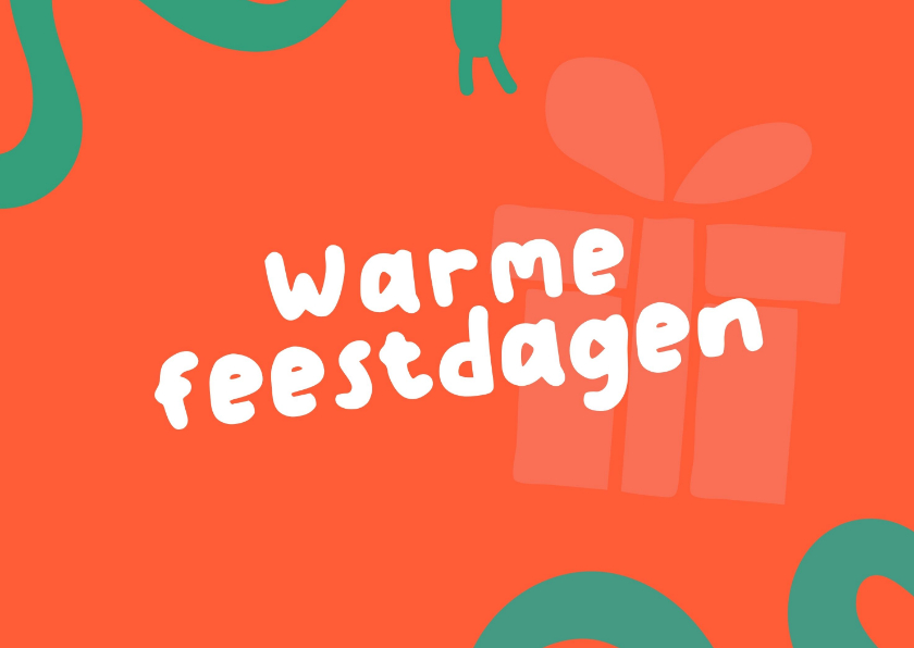 Kerstkaart - Warme Feestdagen - Kerstkaarten Kerstkaarten - Kerstkaart - Warme Feestdagen
