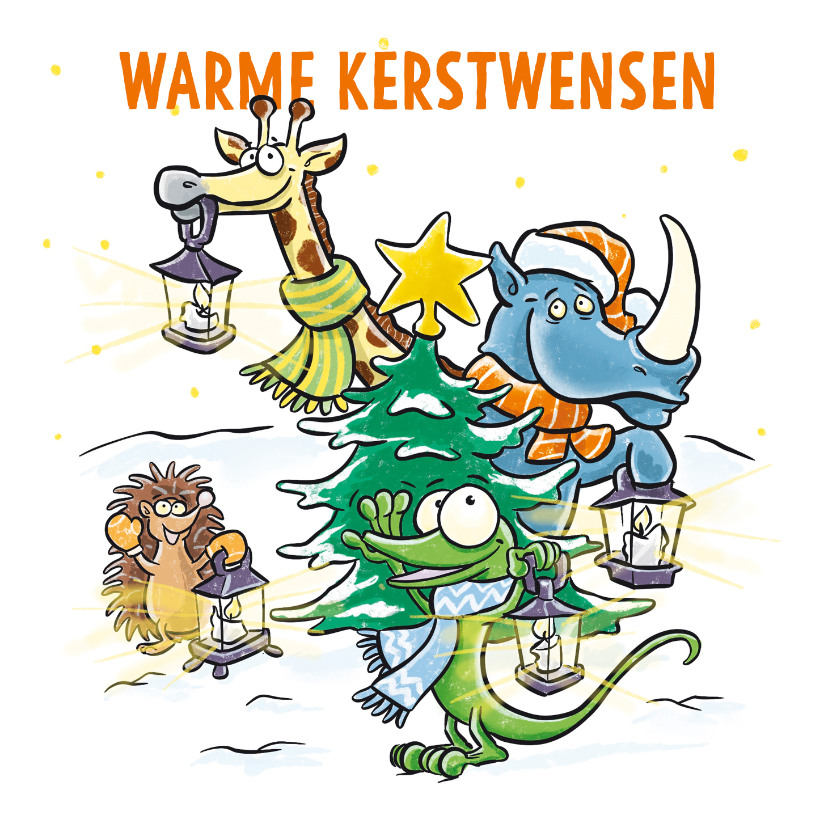 Kerstkaarten - Kerstkaart warme kerstwensen 