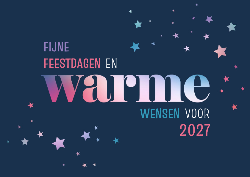 Kerstkaarten - Kerstkaart warme wensen