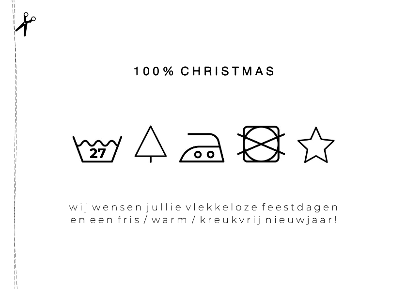 Kerstkaarten - Kerstkaart waslabel