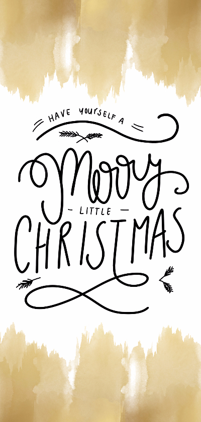 Kerstkaart watercolor tekst - HM - Kerstkaarten Kerstkaarten - Kerstkaart watercolor tekst - HM