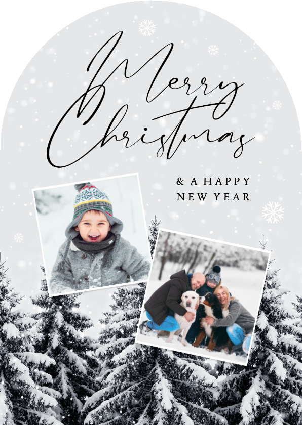 Kerstkaart winter landschap dennenbomen sneeuw foto's - Kerstkaarten Kerstkaarten - Kerstkaart winter landschap dennenbomen sneeuw foto's