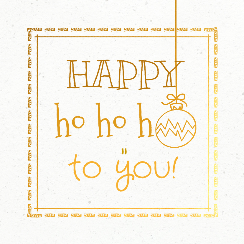 Kerstkaart wit goud papier - Kerstkaarten Kerstkaarten - Kerstkaart wit goud papier