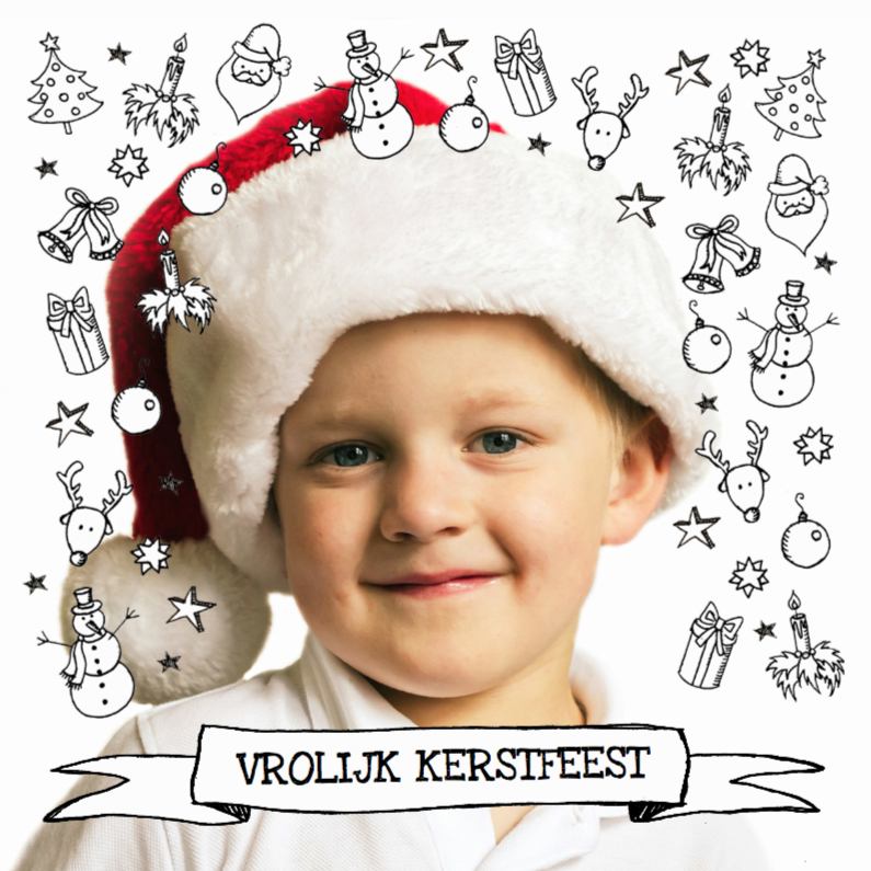 Kerstkaart zwartwit illustraties foto - Kerstkaarten Kerstkaarten - Kerstkaart zwartwit illustraties foto