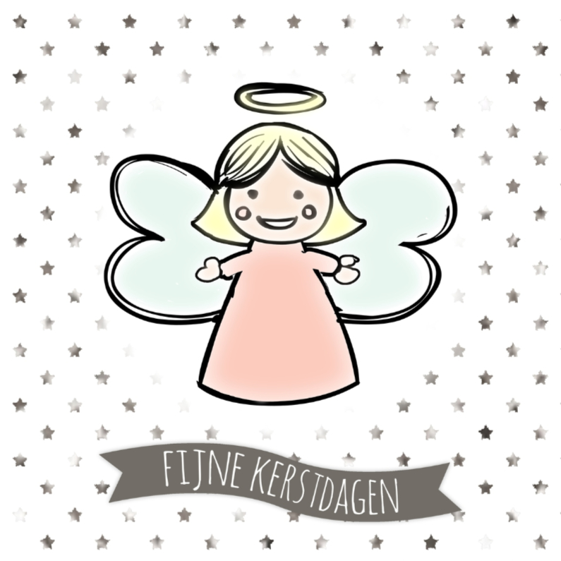 Kerstkaartje Engel - WW - Kerstkaarten Kerstkaarten - Kerstkaartje Engel - WW