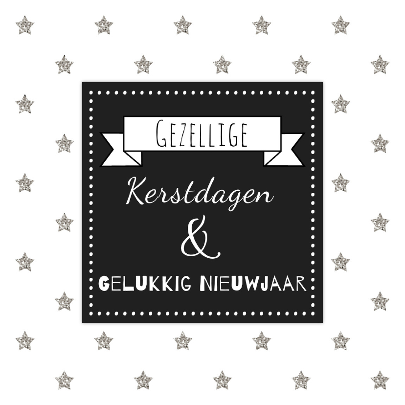 Kerstkaartje Glitter Ster - WW - Kerstkaarten Kerstkaarten - Kerstkaartje Glitter Ster - WW