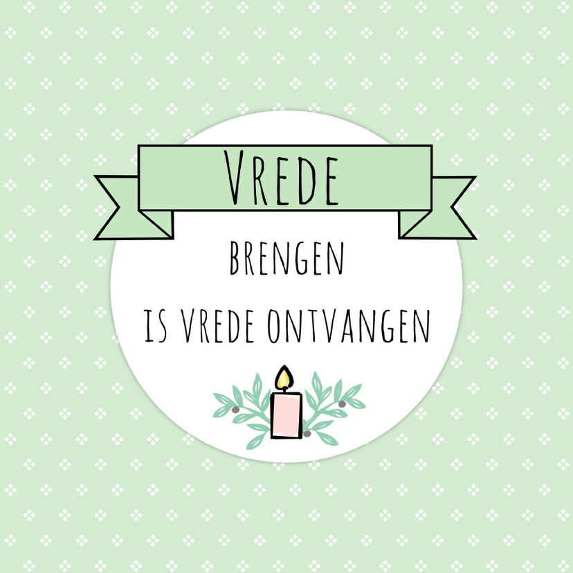 Kerstkaartje Vrede - WW - Kerstkaarten Kerstkaarten - Kerstkaartje Vrede - WW