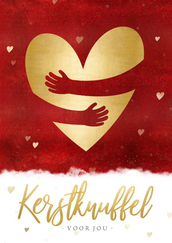 Kerstknuffel kerstkaart hart bij ziekte of verdriet - Kerstkaarten Kerstkaarten - Kerstknuffel kerstkaart hart bij ziekte of verdriet