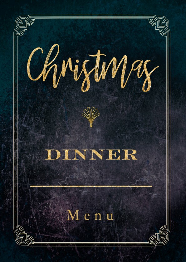 Kerstmenu Great Gatsby stijl - Kerstkaarten Kerstkaarten - Kerstmenu Great Gatsby stijl
