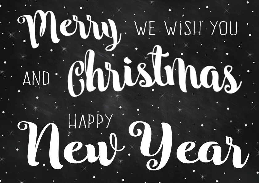 Kerstwens met mooie letters - Kerstkaarten Kerstkaarten - Kerstwens met mooie letters