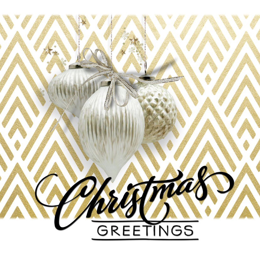 Klassiek moderne kerstkaart chevron goud wit - Kerstkaarten Kerstkaarten - Klassiek moderne kerstkaart chevron goud wit