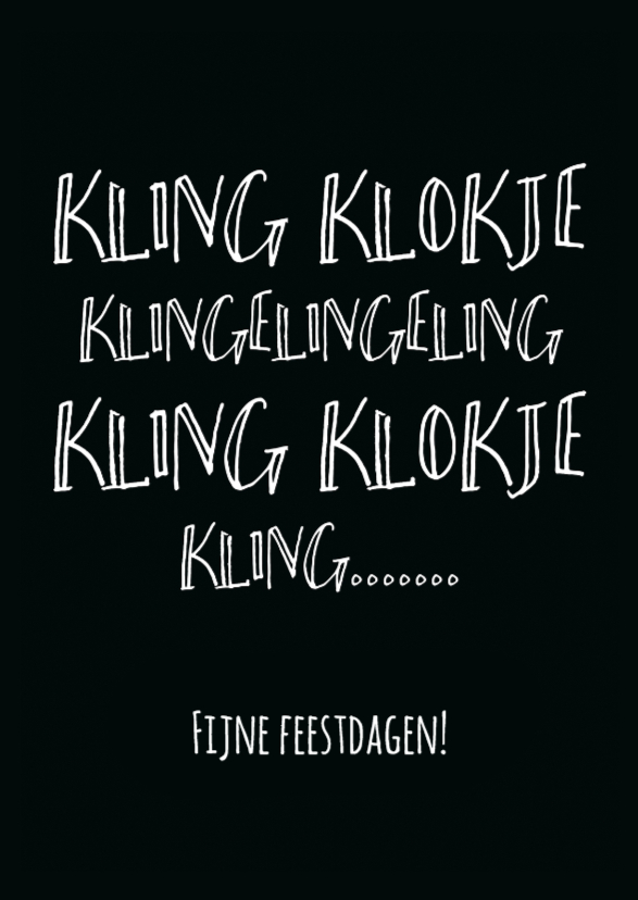Kling klokje kerstkaart - Kerstkaarten Kerstkaarten - Kling klokje kerstkaart