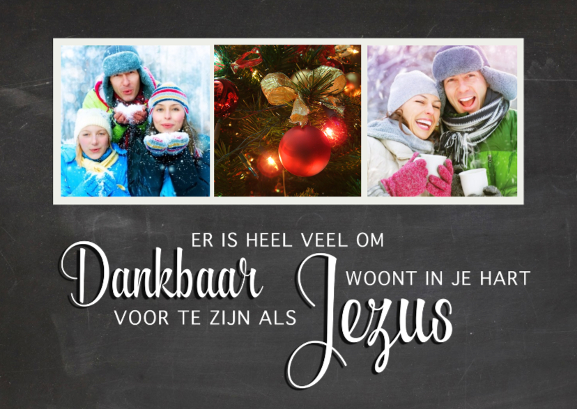 Kerstkaarten - Krijtbord religieus