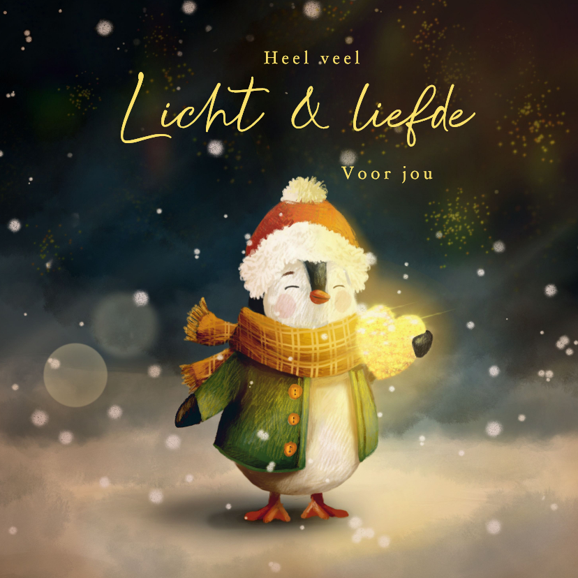 Lieve kerstkaart om iemand licht en liefde te wensen - Kerstkaarten Kerstkaarten - Lieve kerstkaart om iemand licht en liefde te wensen