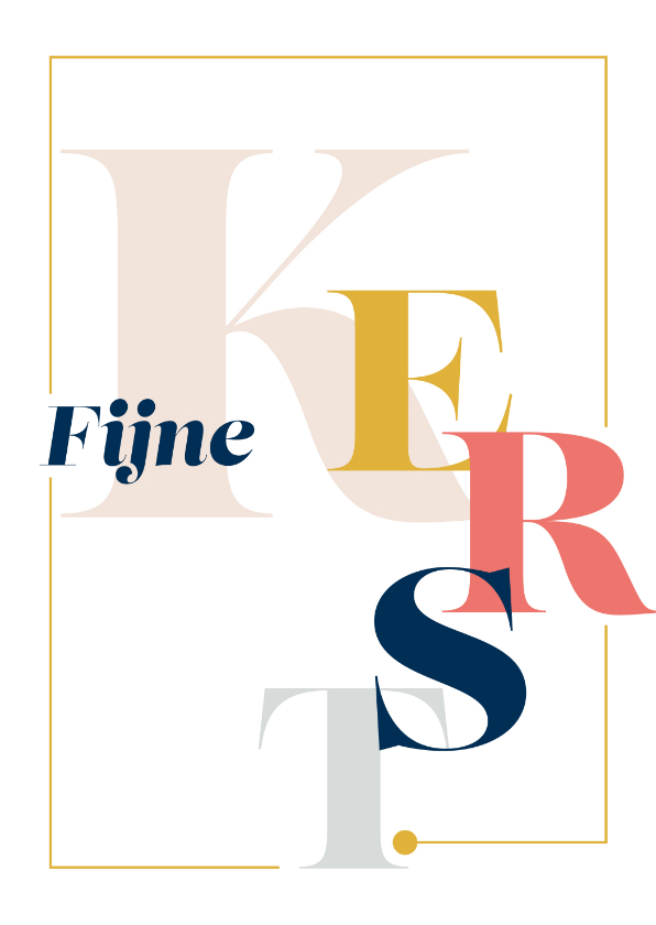 Magazine typografie kerstkaart - Kerstkaarten Kerstkaarten - Magazine typografie kerstkaart
