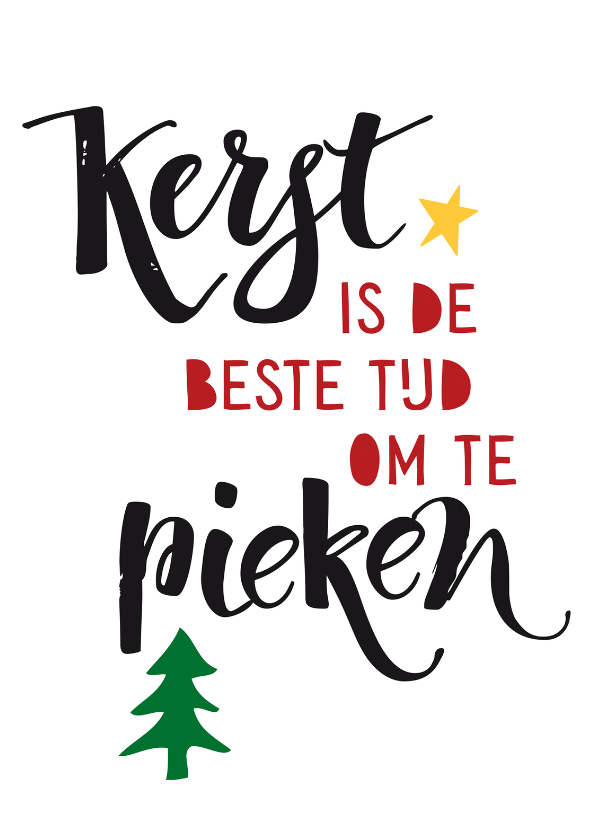 Kerstkaarten - Margriet  tijd om te pieken