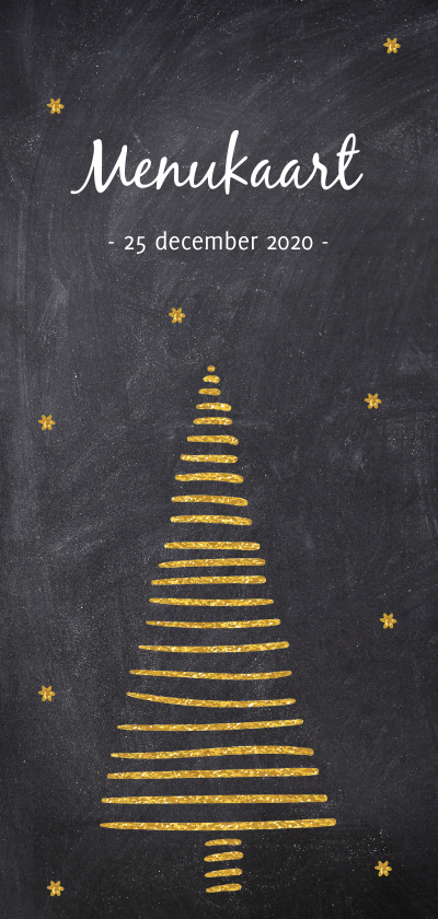 Menukaart voor het kerstdiner - Kerstkaarten Kerstkaarten - Menukaart voor het kerstdiner
