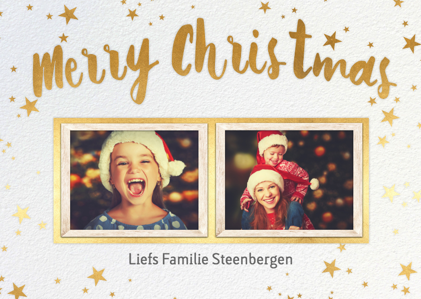 Merry Christmas geel foto's - Kerstkaarten Kerstkaarten - Merry Christmas geel foto's