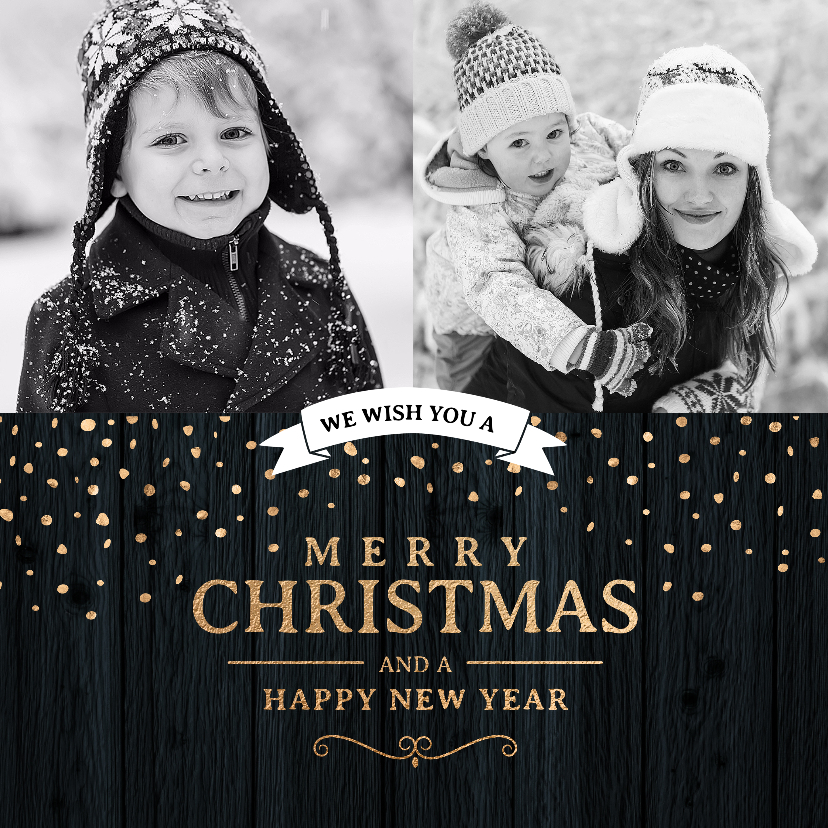 Moderne foto kerstkaart 2 fotos - Kerstkaarten Kerstkaarten - Moderne foto kerstkaart 2 fotos