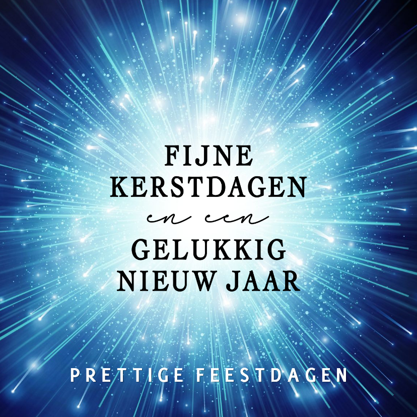 Moderne kerst en nieuwjaarskaart sprankelend blauw licht - Kerstkaarten Kerstkaarten - Moderne kerst en nieuwjaarskaart sprankelend blauw licht
