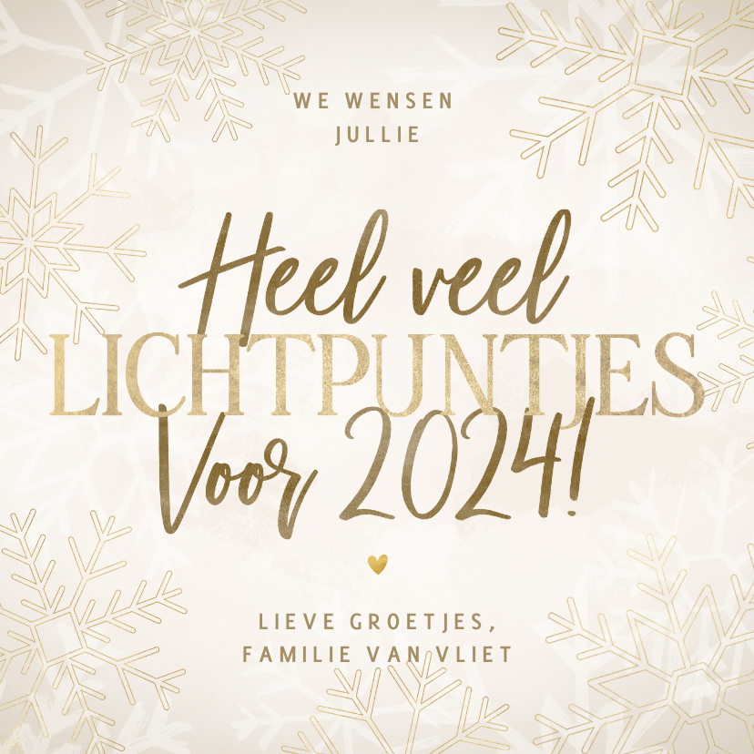 Kerstkaarten - Moderne kerstkaart heel veel lichtpuntjes voor 2024