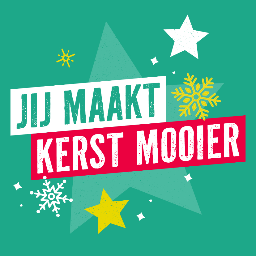 Kerstkaarten - Nierstichting kerstkaart jij maakt kerst mooier