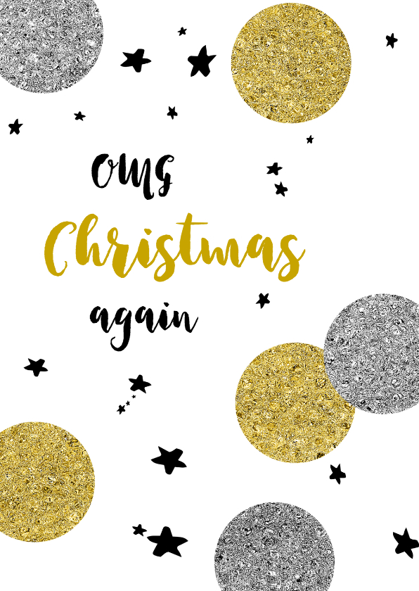 Kerstkaart grappig - OMG Christmas again - Kerstkaarten Kerstkaarten - Kerstkaart grappig - OMG Christmas again