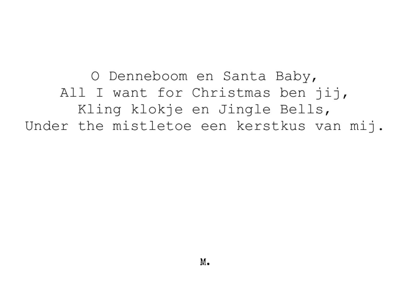 Origineel muzikaal kerstgedicht op kaart - Kerstkaarten Kerstkaarten - Origineel muzikaal kerstgedicht op kaart
