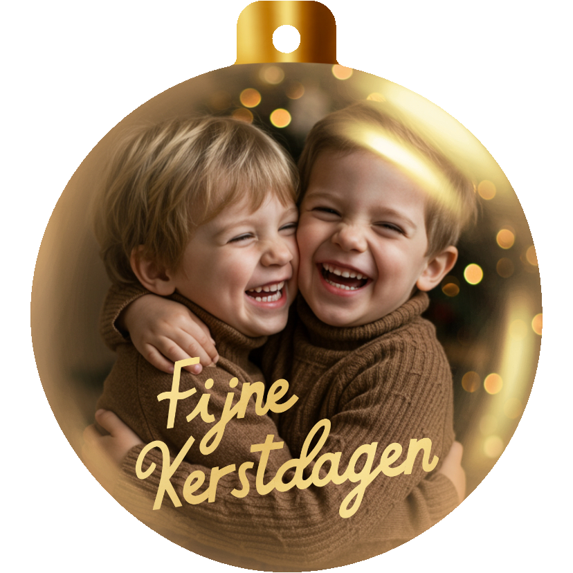 Originele kerstbal kerstkaart met foto - Kerstkaarten Kerstkaarten - Originele kerstbal kerstkaart met foto