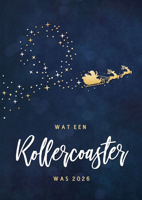 Kerstkaarten - Originele kerstkaart - rollercoaster jaar 2026