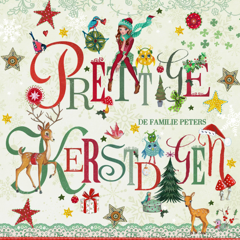 Prettige Kerstdagen Letters - Kerstkaarten Kerstkaarten - Prettige Kerstdagen Letters