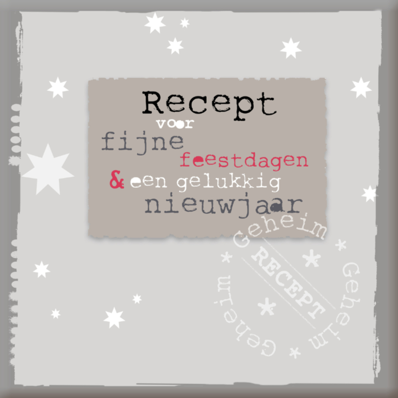 Recept voor fijne feestdagen - Kerstkaarten Kerstkaarten - Recept voor fijne feestdagen
