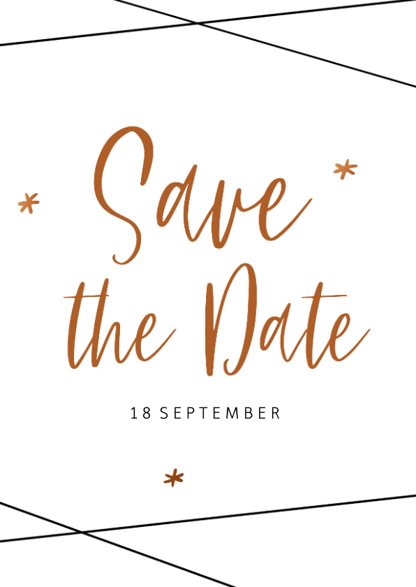 Save the Date kaart in geometrische stijl - Kerstkaarten Kerstkaarten - Save the Date kaart in geometrische stijl