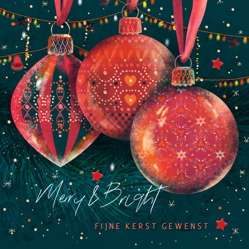 Sprankelende Kerskaart in het Engels en in het Nederlands - Kerstkaarten Kerstkaarten - Sprankelende Kerskaart in het Engels en in het Nederlands