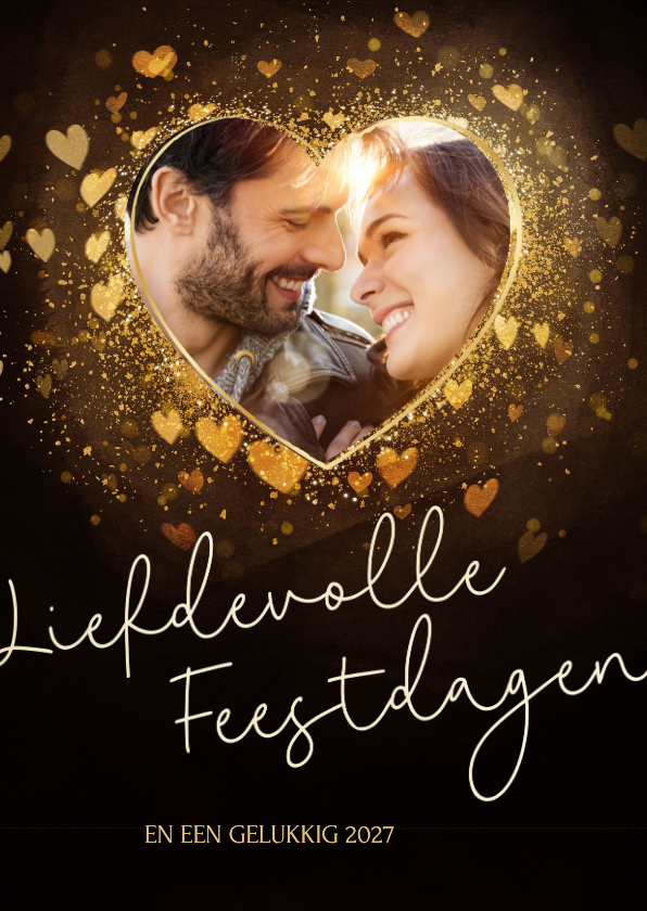 Sprankelende kerstkaart liefdevolle kerst met foto - Kerstkaarten Kerstkaarten - Sprankelende kerstkaart liefdevolle kerst met foto