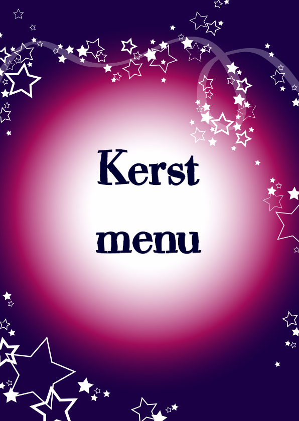 Sprookjesachtige kerst menukaart - Kerstkaarten Kerstkaarten - Sprookjesachtige kerst menukaart