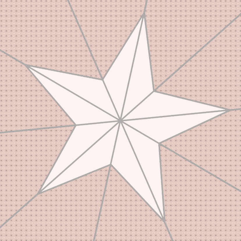 Ster geometrisch oudroze - Kerstkaarten Kerstkaarten - Ster geometrisch oudroze