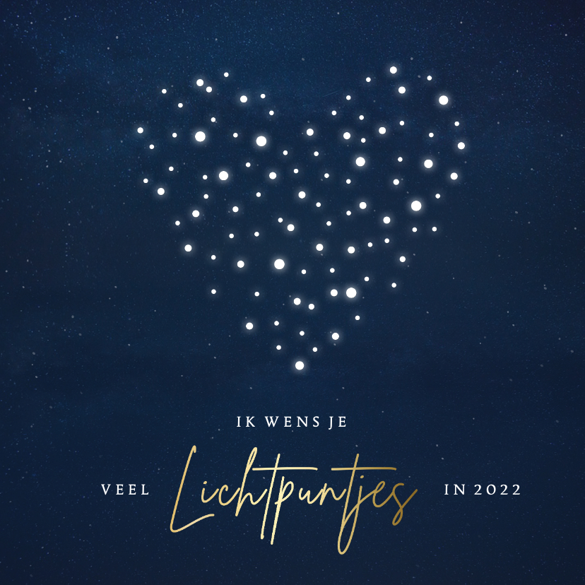 Sterkte kerstkaart hart - ik wens je veel lichtpuntjes 2022 - Kerstkaarten Kerstkaarten - Sterkte kerstkaart hart - ik wens je veel lichtpuntjes 2022