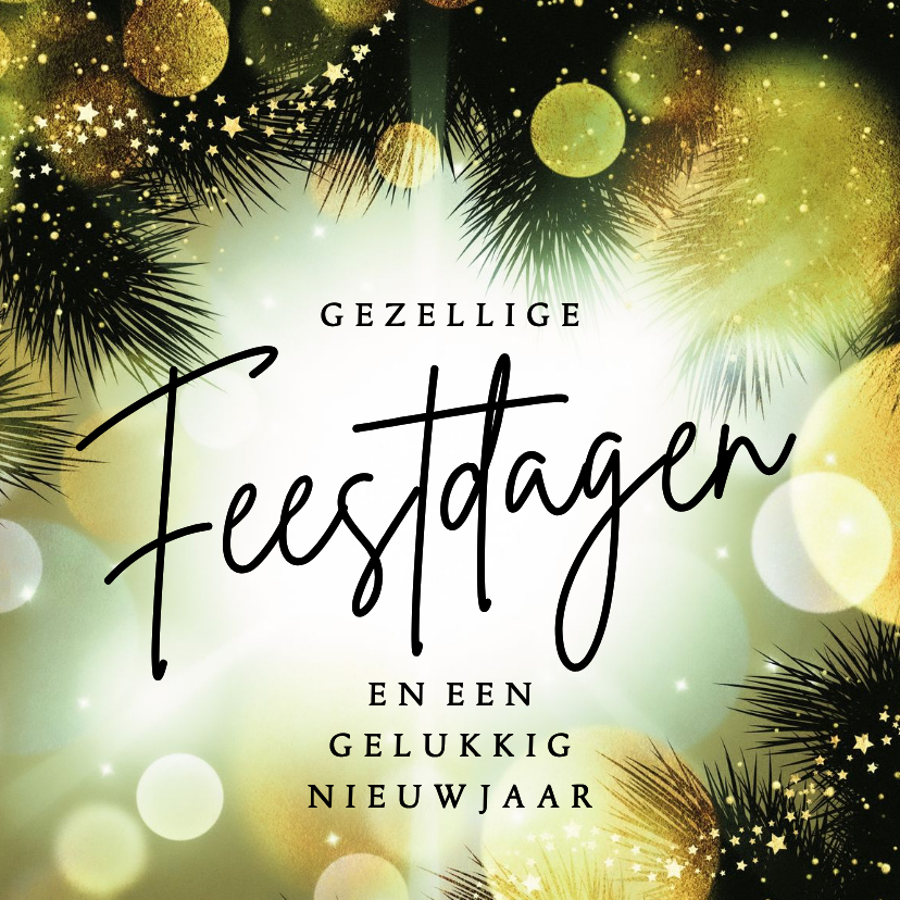 Stijlvol kerstkaartje met groen kerst licht - Kerstkaarten Kerstkaarten - Stijlvol kerstkaartje met groen kerst licht