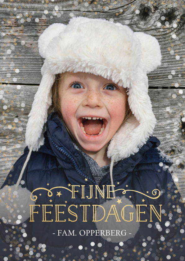 Stijlvolle en feestelijke kerstkaart met eigen foto - Kerstkaarten Kerstkaarten - Stijlvolle en feestelijke kerstkaart met eigen foto