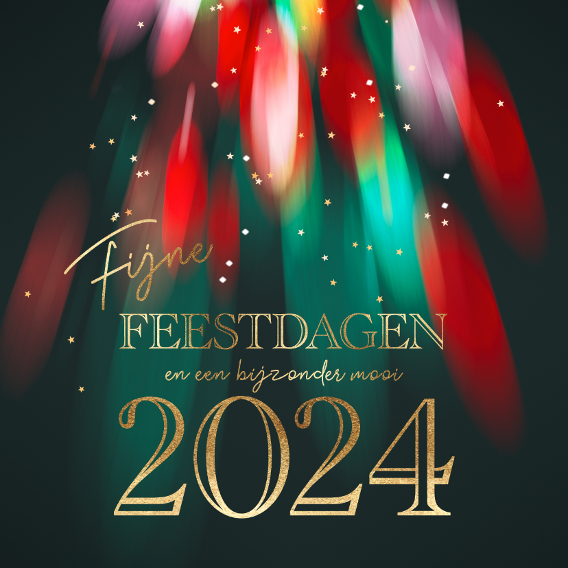 Stijlvolle kerstkaart 2024 Fijne Feestdagen Kaartje2go