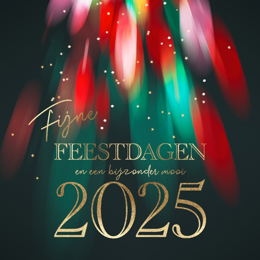 Stijlvolle kerstkaart 2025 Fijne Feestdagen Kaartje2go