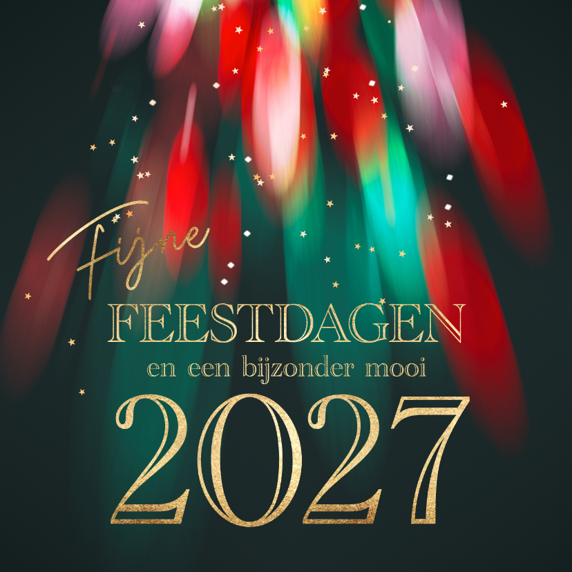 Stijlvolle kerstkaart 2027 Fijne Feestdagen - Kerstkaarten Kerstkaarten - Stijlvolle kerstkaart 2027 Fijne Feestdagen
