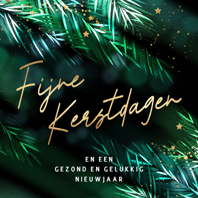 Kerstkaarten - Stijlvolle kerstkaart kerstsfeer takjes