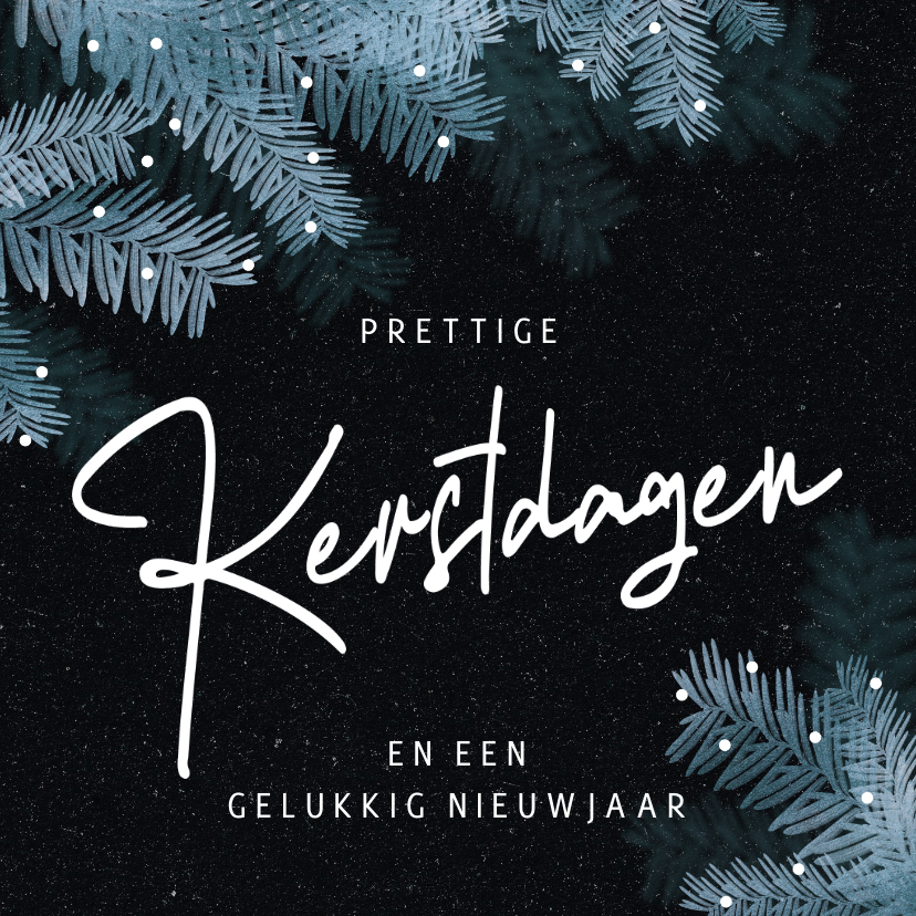 Kerstkaarten - Stijlvolle kerstkaart kersttakken 