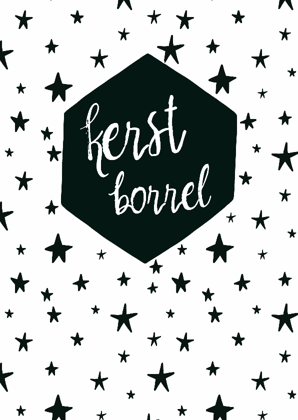 Uitnodiging Kerstborrel "ster" - WW - Kerstkaarten Kerstkaarten - Uitnodiging Kerstborrel "ster" - WW