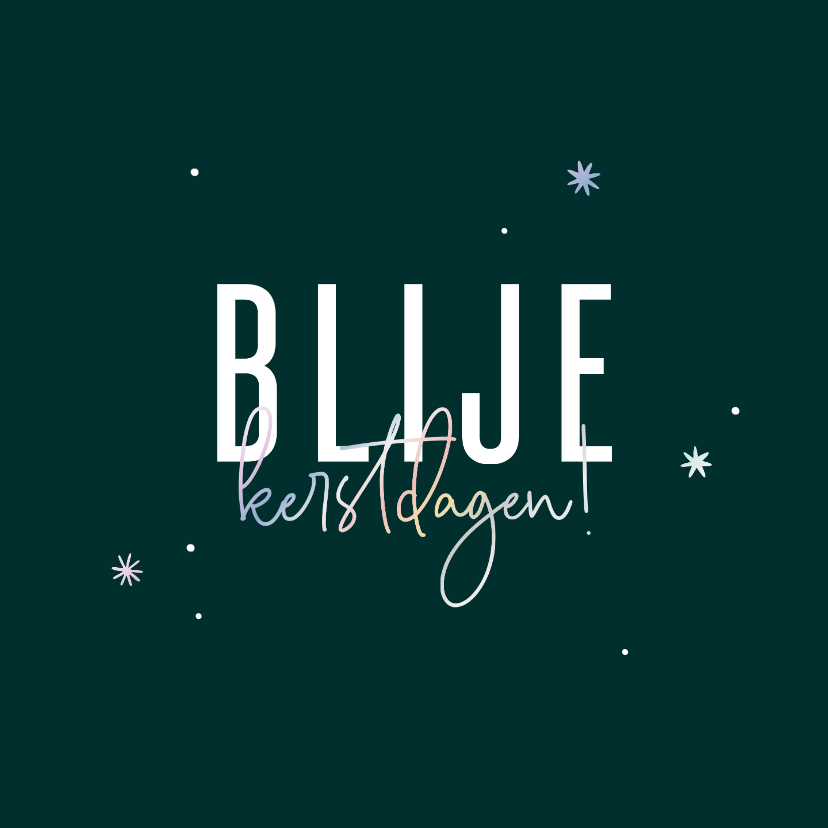 Vrolijke kerstkaart blije kerstdagen met holo sterren - Kerstkaarten Kerstkaarten - Vrolijke kerstkaart blije kerstdagen met holo sterren