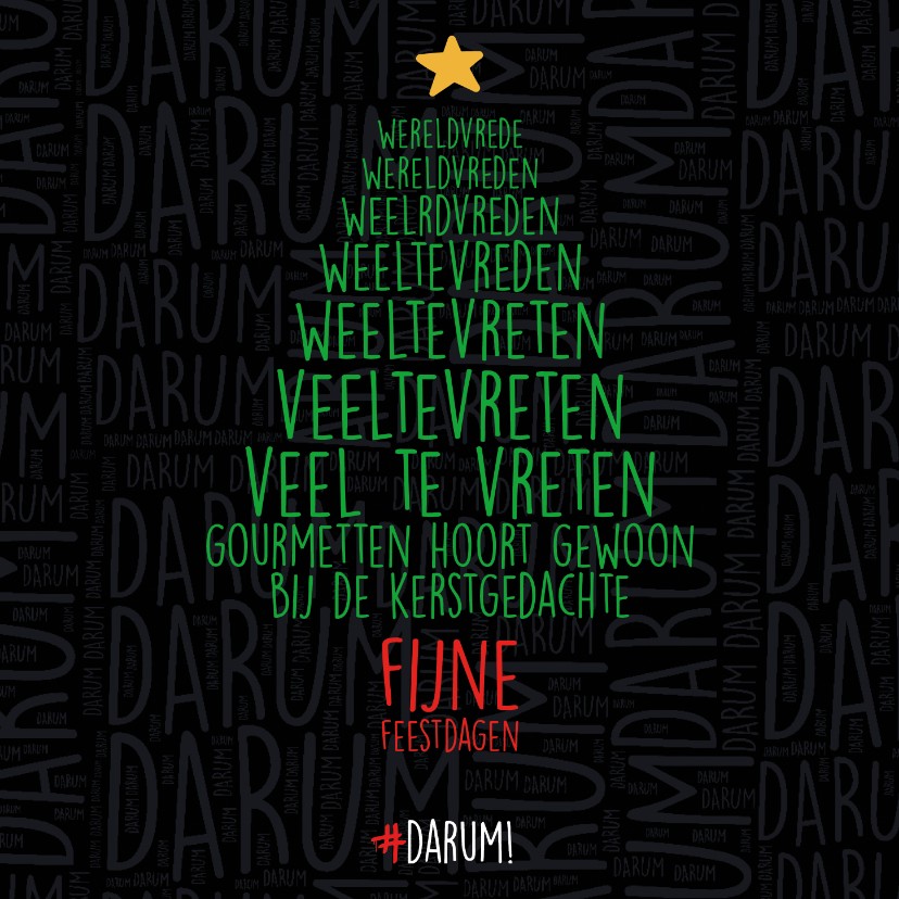 Wereldvrede... veel te vreten - Kerstkaarten Kerstkaarten - Wereldvrede... veel te vreten