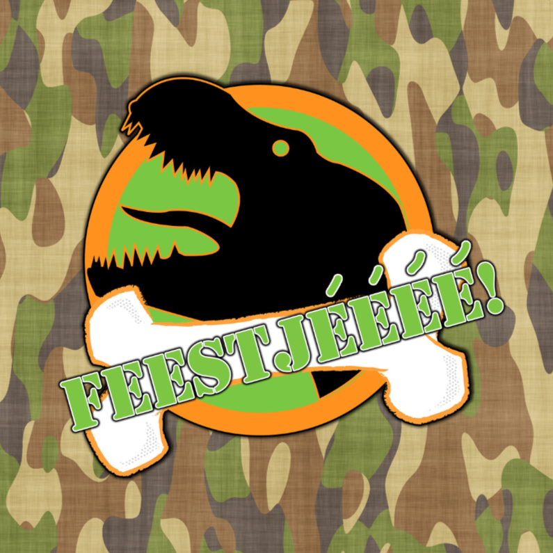 Feest T-rex legerprint - Kinderfeestjes Kinderfeestjes - Feest T-rex legerprint