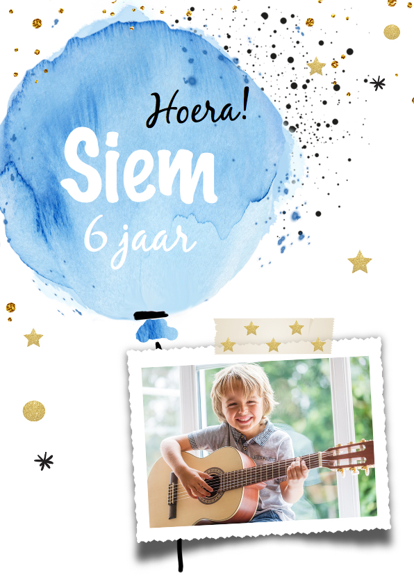 Feestelijke uitnodiging - ballon - Kinderfeestjes Kinderfeestjes - Feestelijke uitnodiging - ballon